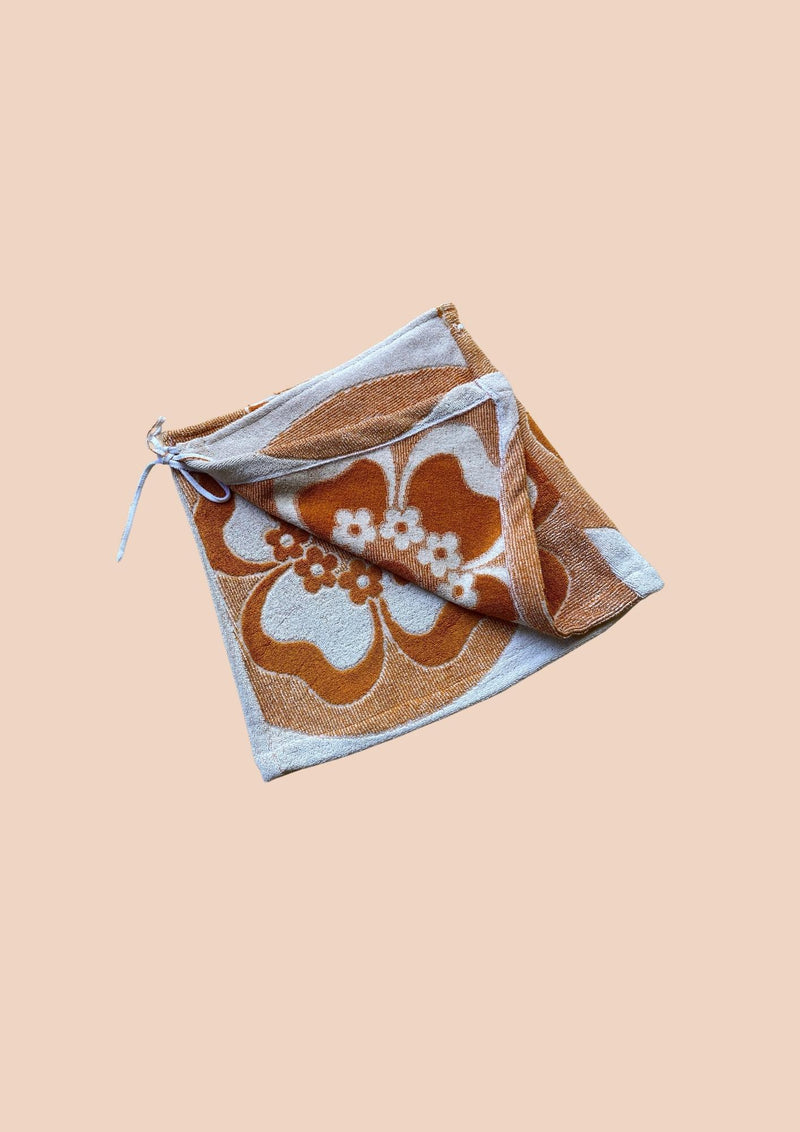 Towel Wrap Skirt - Amber Flower