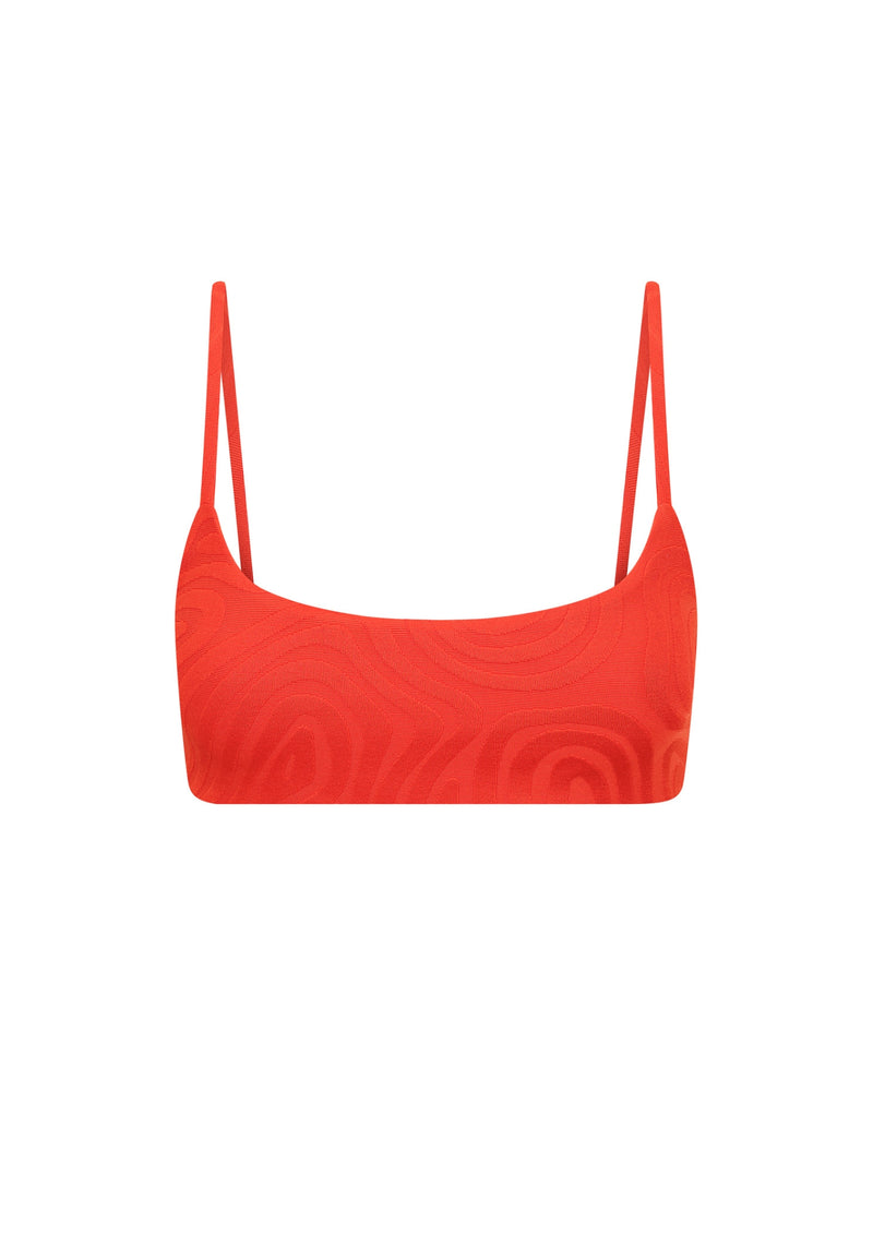 Alice Scoop Neck Top - Chilli