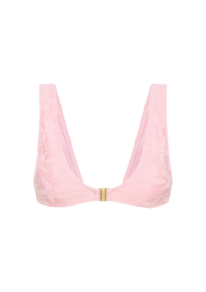 Eva Clip Front Top - Pink Terry