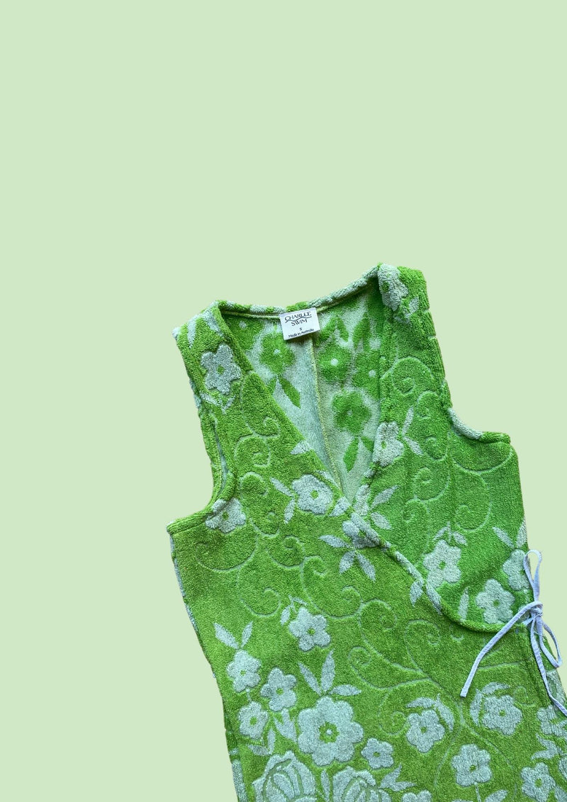 Towel Wrap Dress - Green Garden 2.0