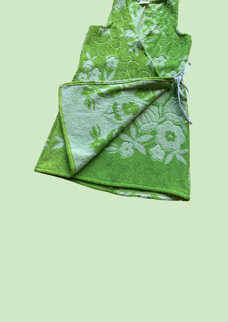 Towel Wrap Dress - Green Garden 2.0