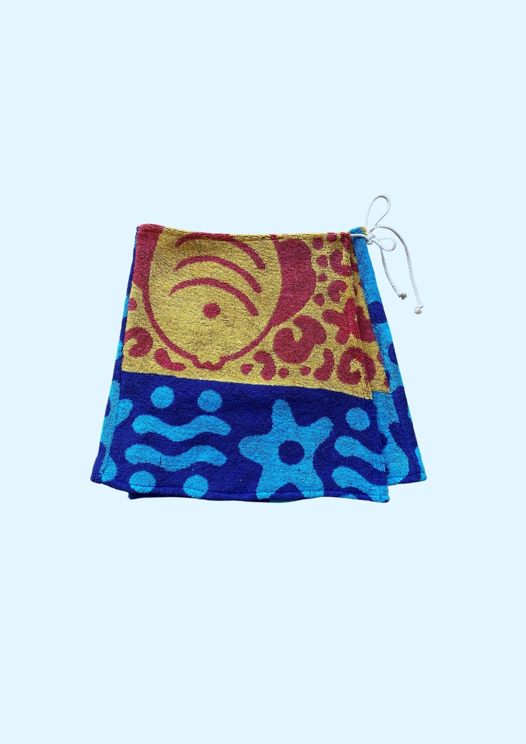 Towel Wrap Skirt - Retro Fish
