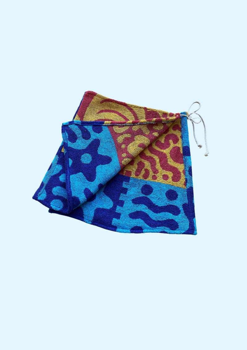 Towel Wrap Skirt - Retro Fish