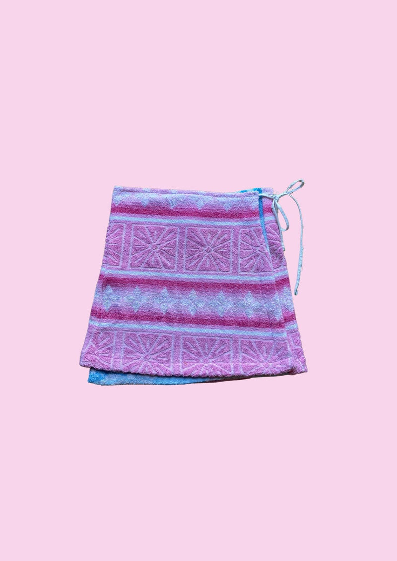 Towel Wrap Skirt - Pink Icypole