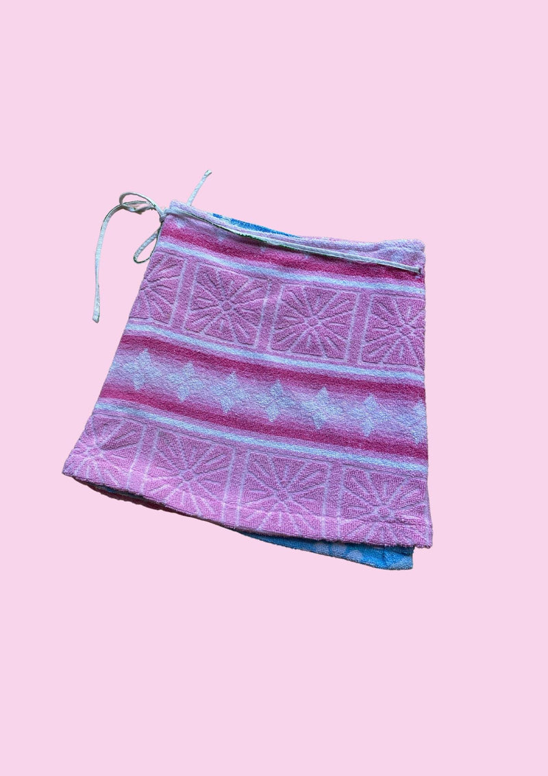 Towel Wrap Skirt - Pink Icypole