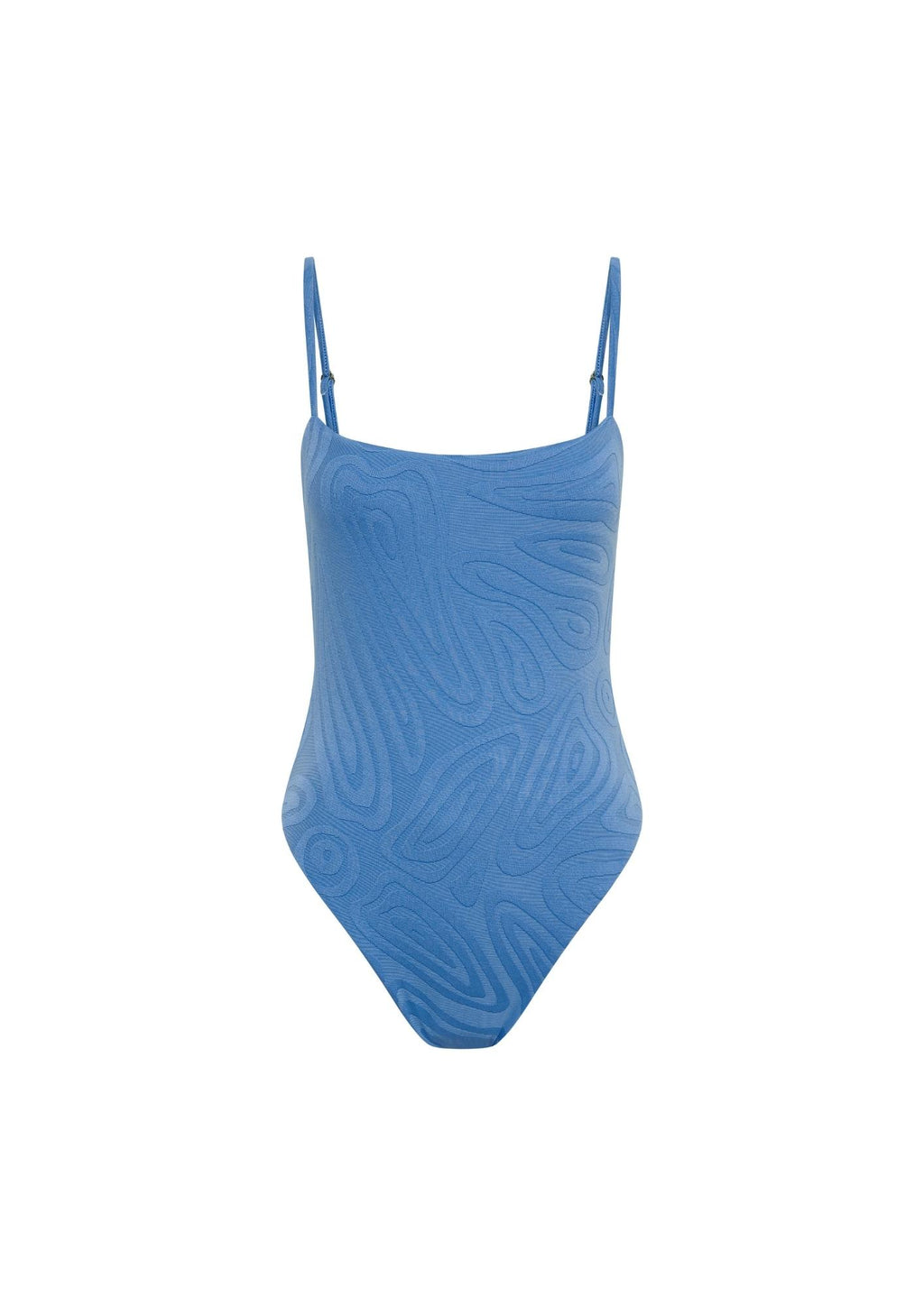 Sierra Straight Neck One Piece - Blue