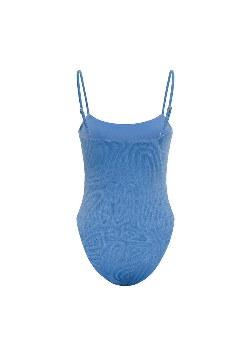 Sierra Straight Neck One Piece - Blue