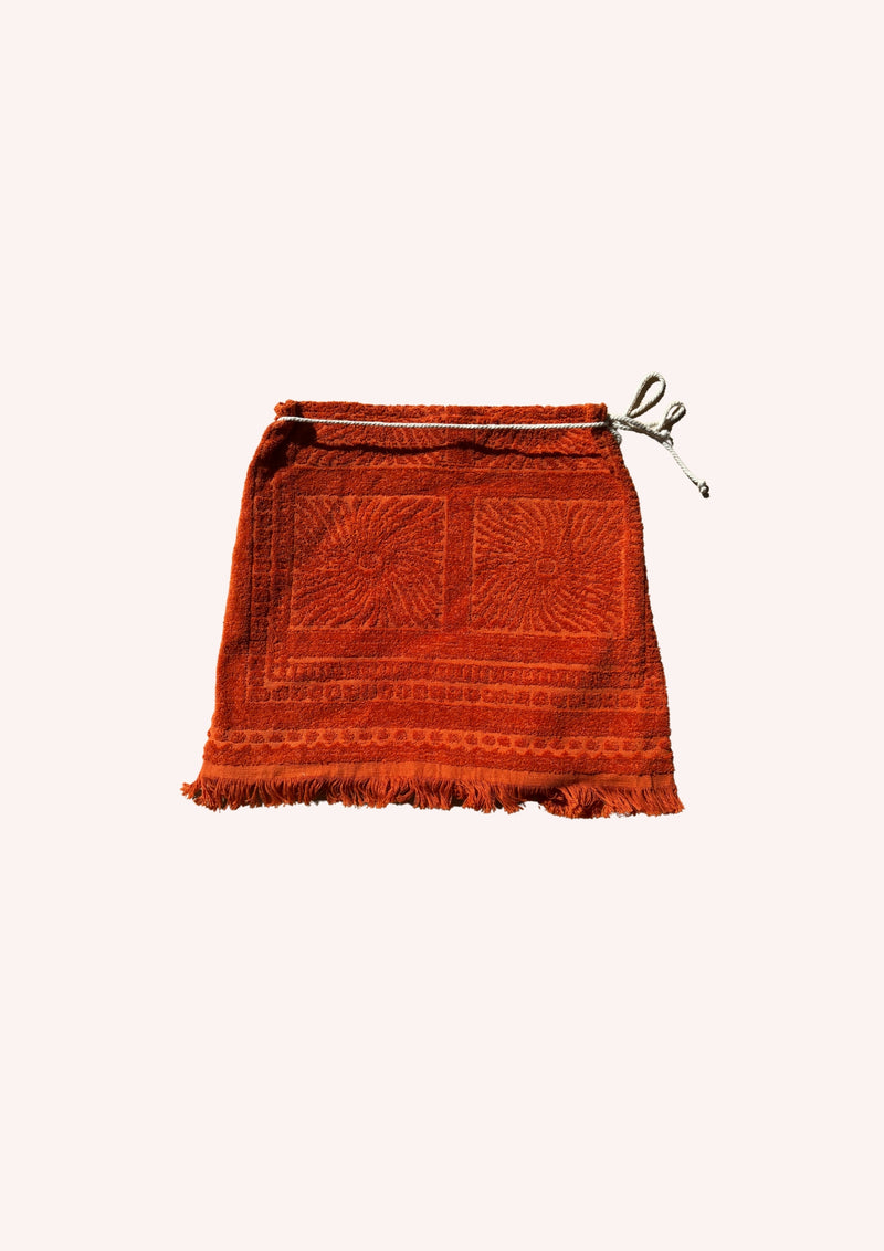 Towel Wrap Skirt - Rust