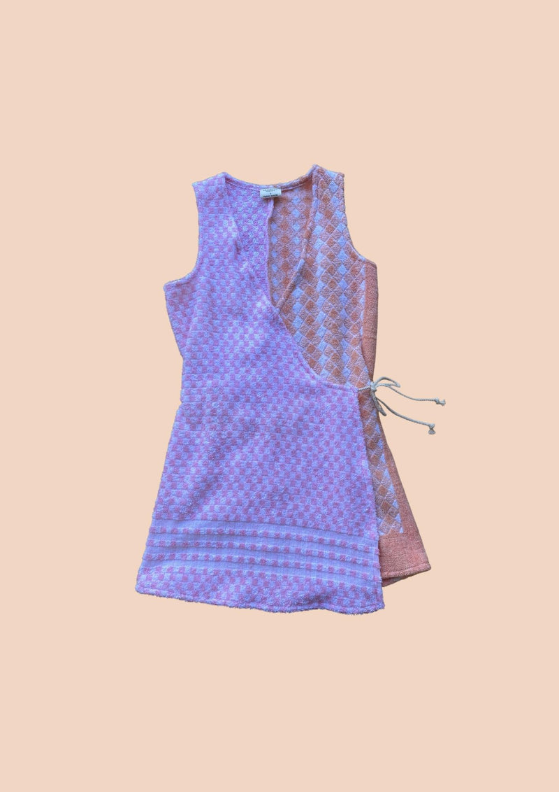 Towel Wrap Dress - Checkmate