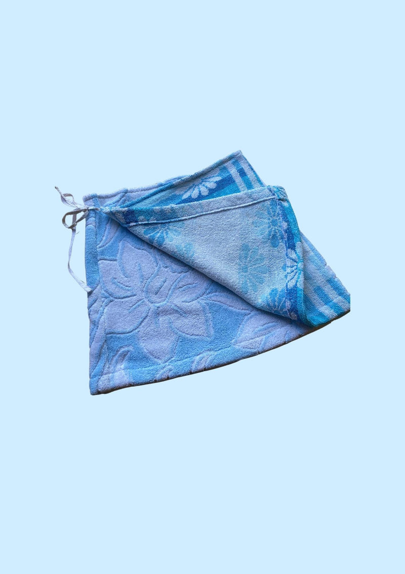 Towel Wrap Skirt - Blue Daffodil