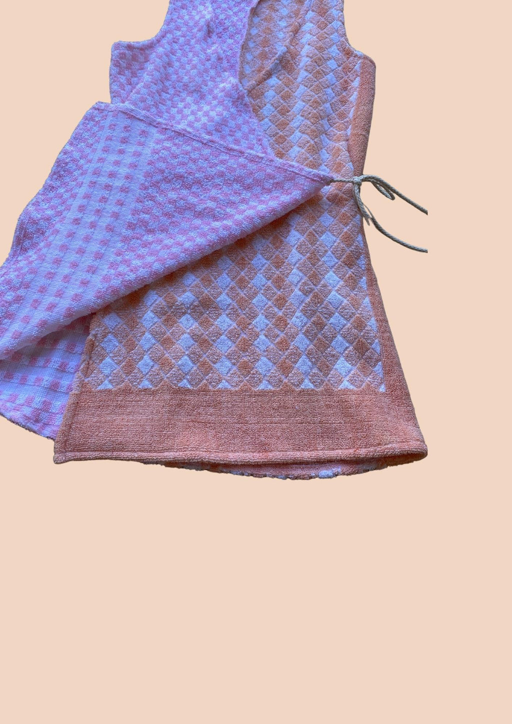 Towel Wrap Dress - Checkmate