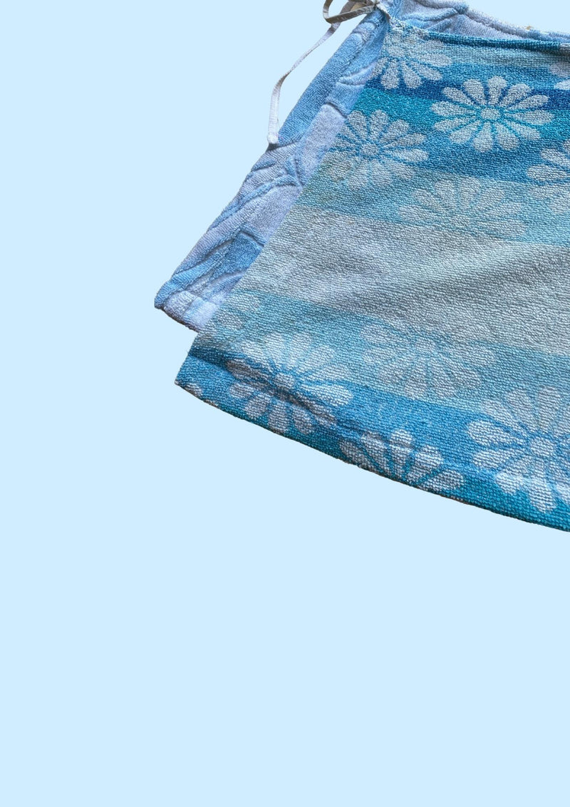 Towel Wrap Skirt - Blue Daffodil