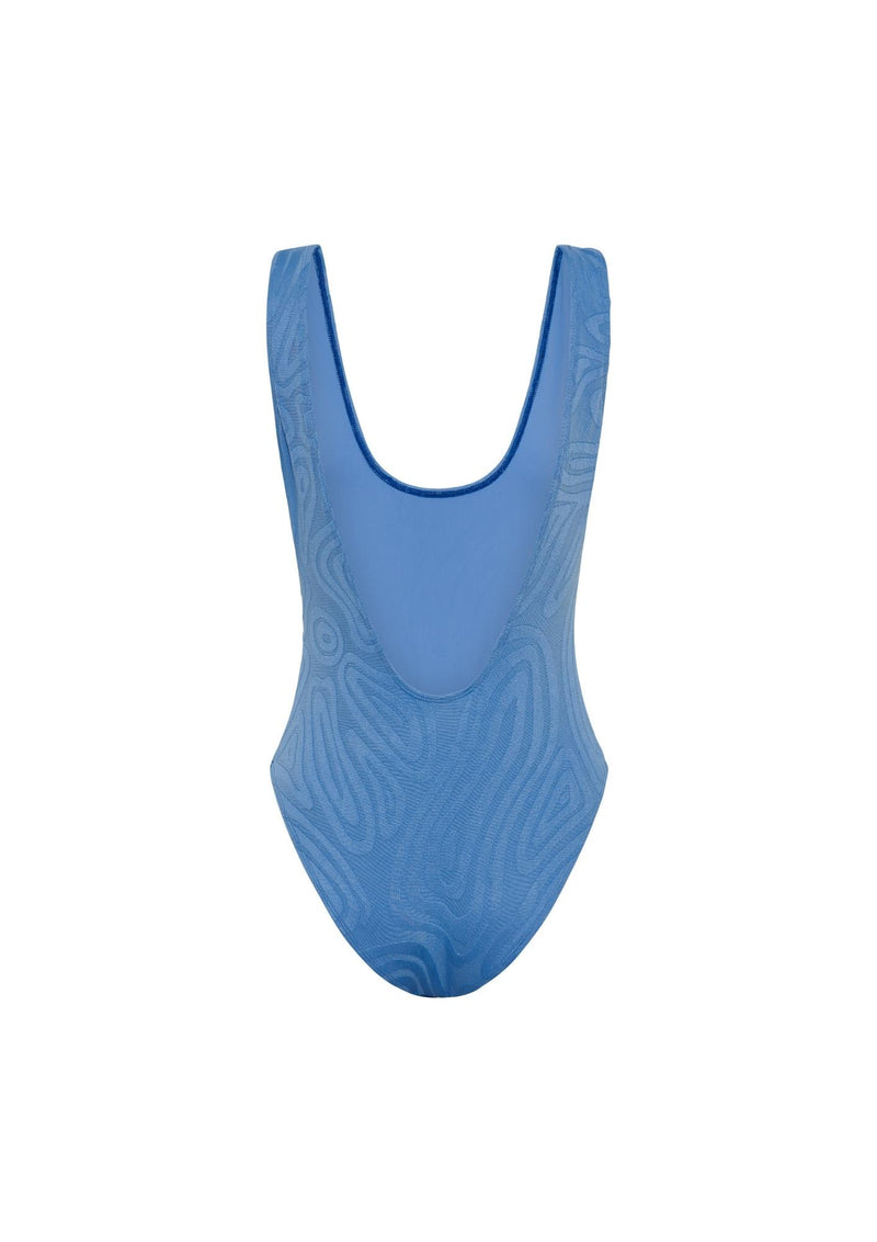Lucy Low Back One Piece - Blue