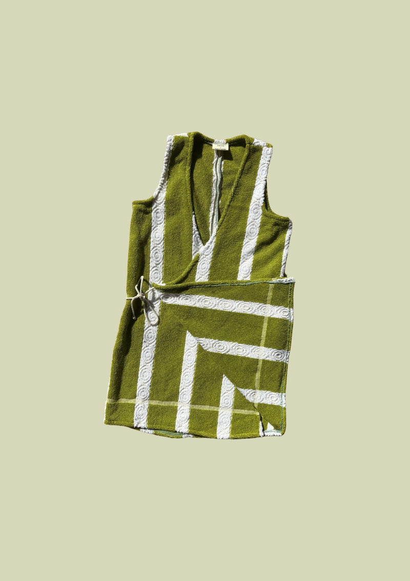 Towel Wrap Dress - White Lotus