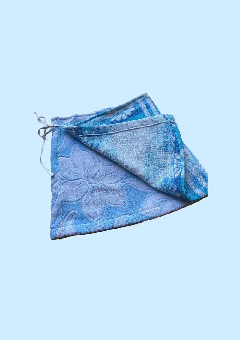 Towel Wrap Skirt - Blue Daffodil