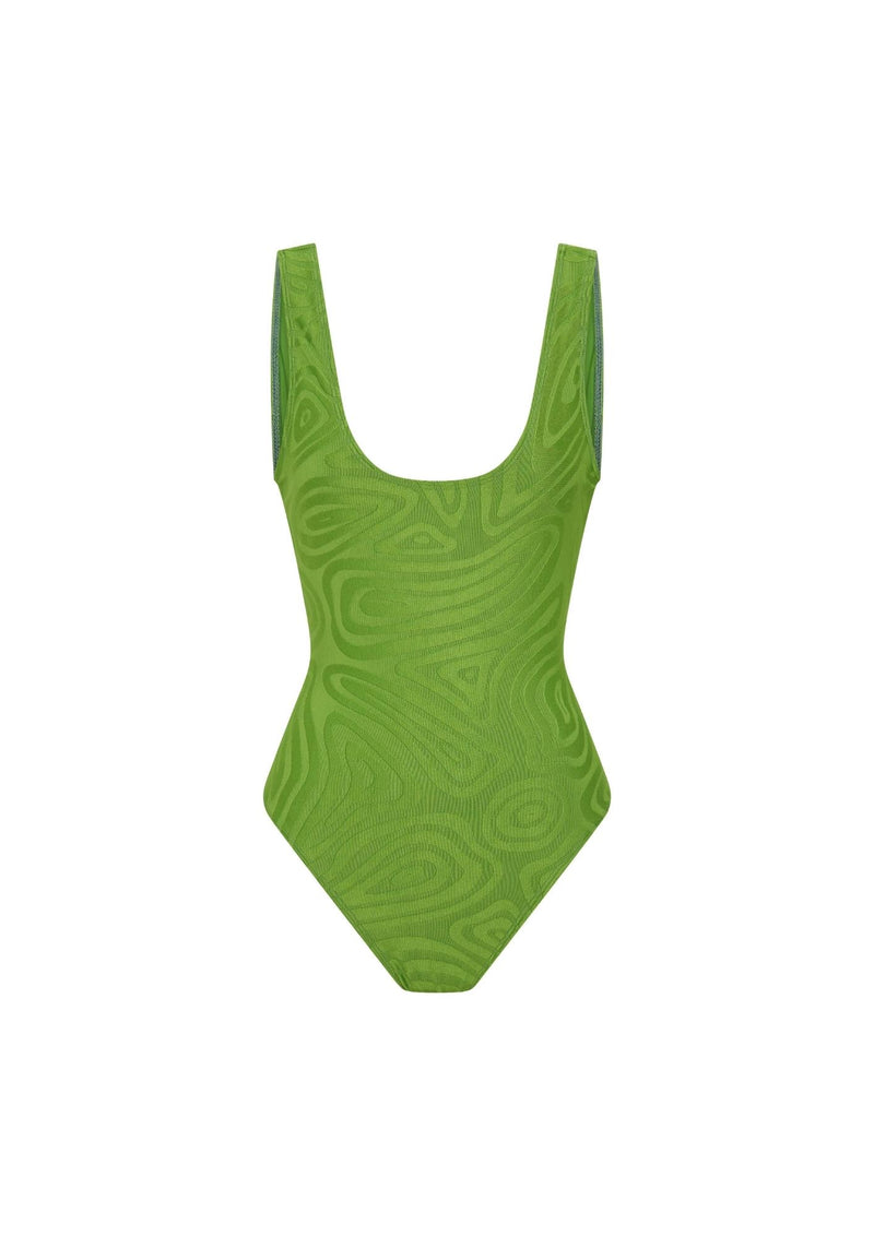 Lucy Low Back One Piece - Olive
