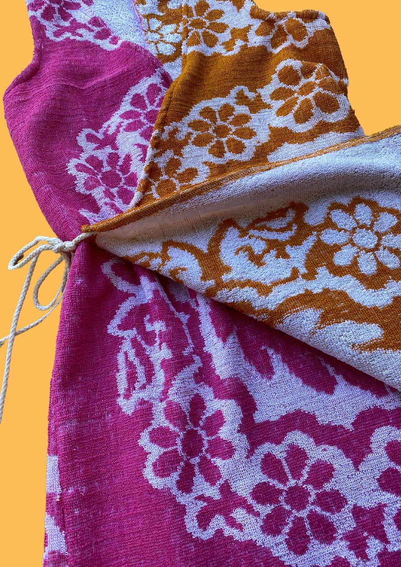 Towel Wrap Dress - 80s Floral