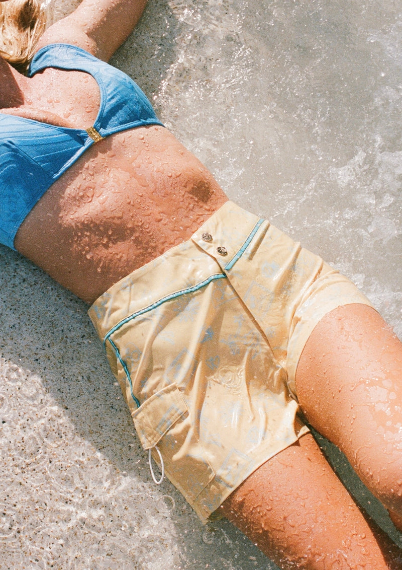 Snap Front Boardshorts - Butter Signature Print