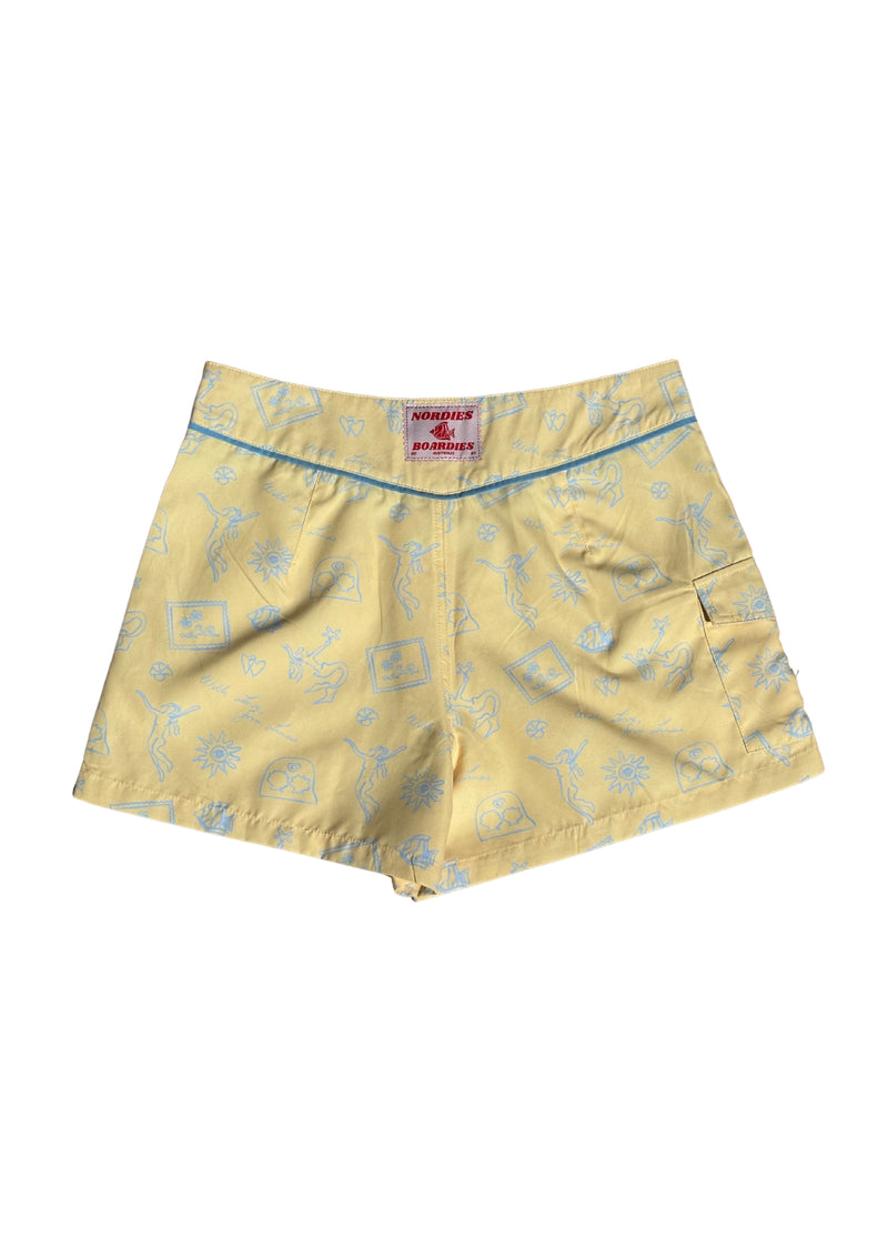 Snap Front Boardshorts - Butter Signature Print