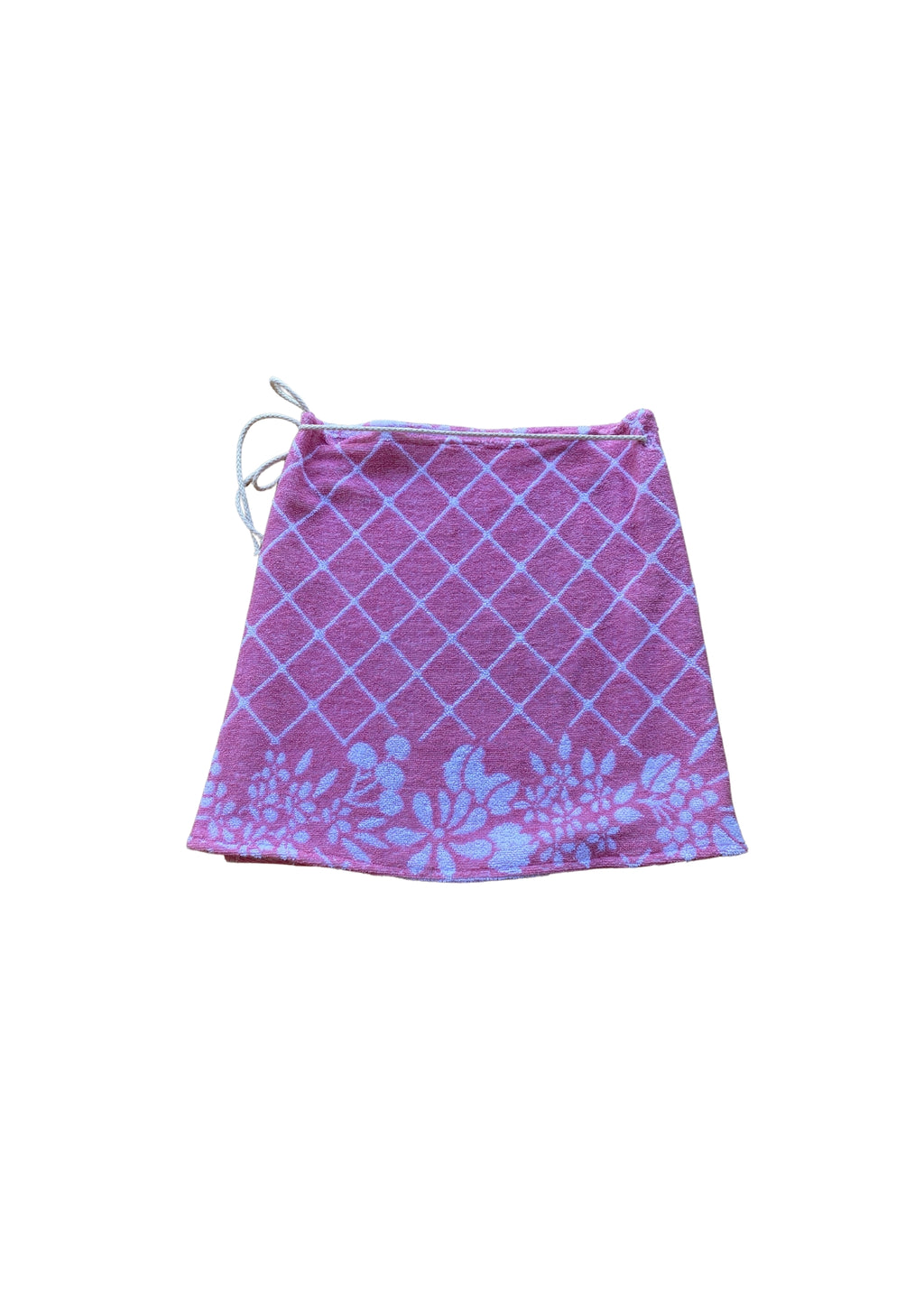 Towel Wrap Skirt - Pink Check