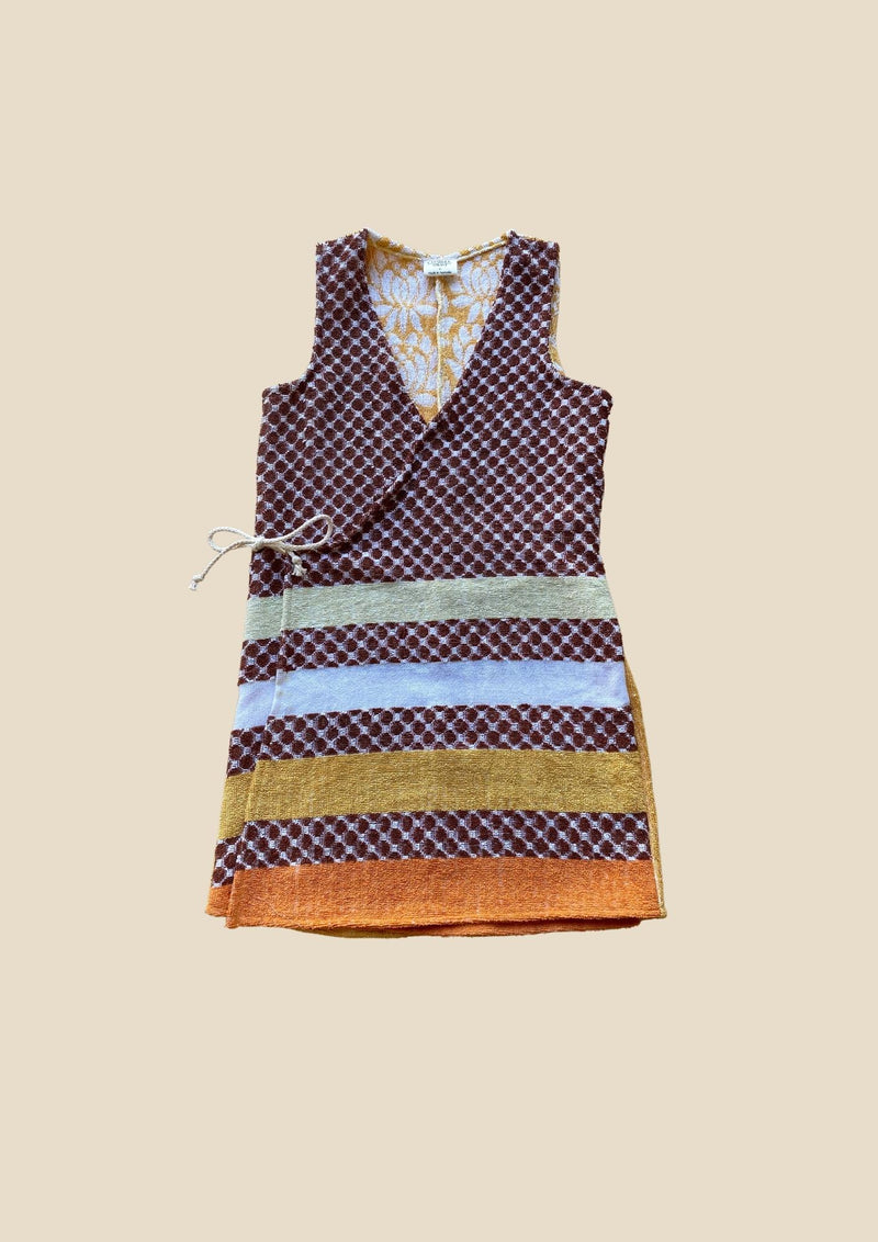 Towel Wrap Dress - Stripes & Dots