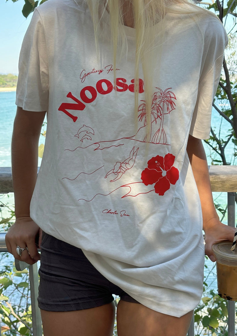 Organic Cotton Noosa Tourist Tee - Red
