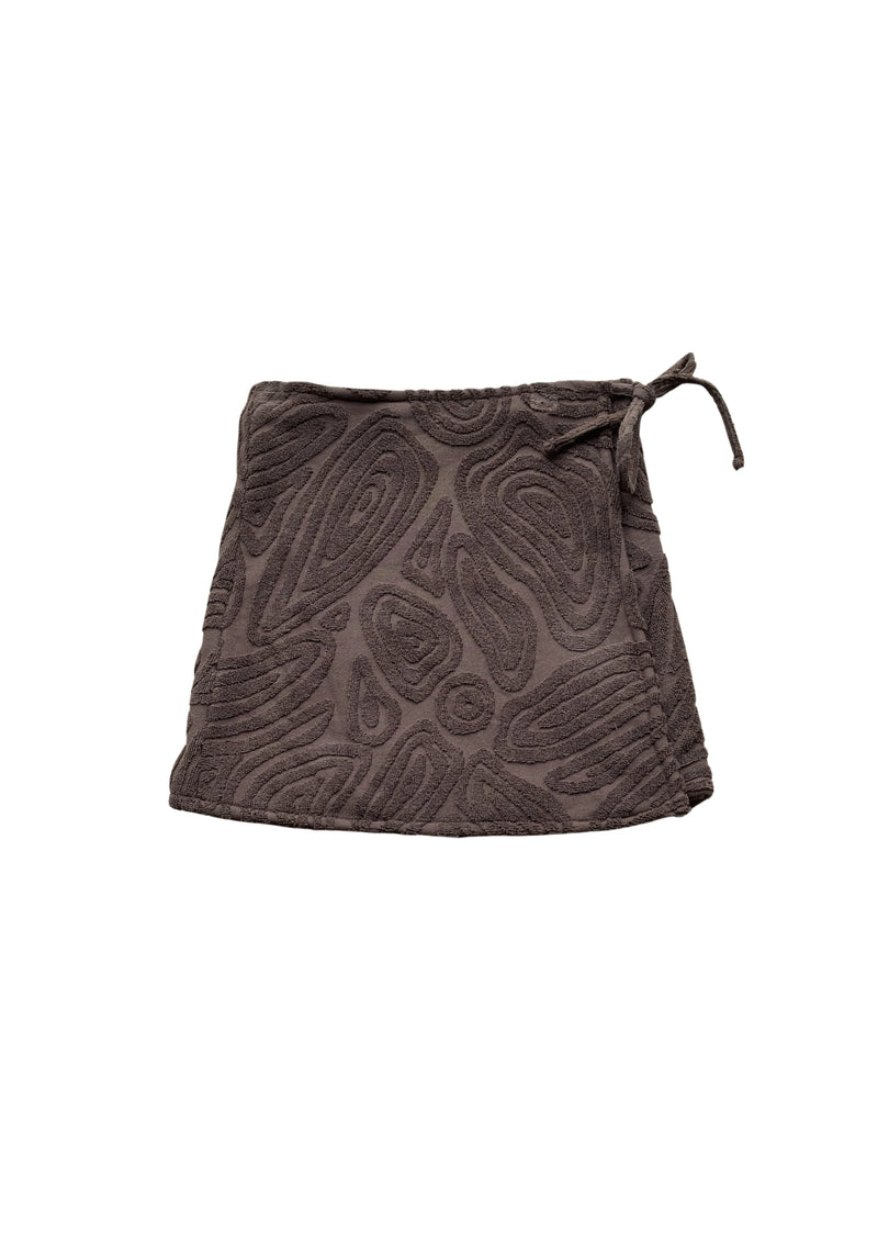 Signature Towel Wrap Skirt - Cacao