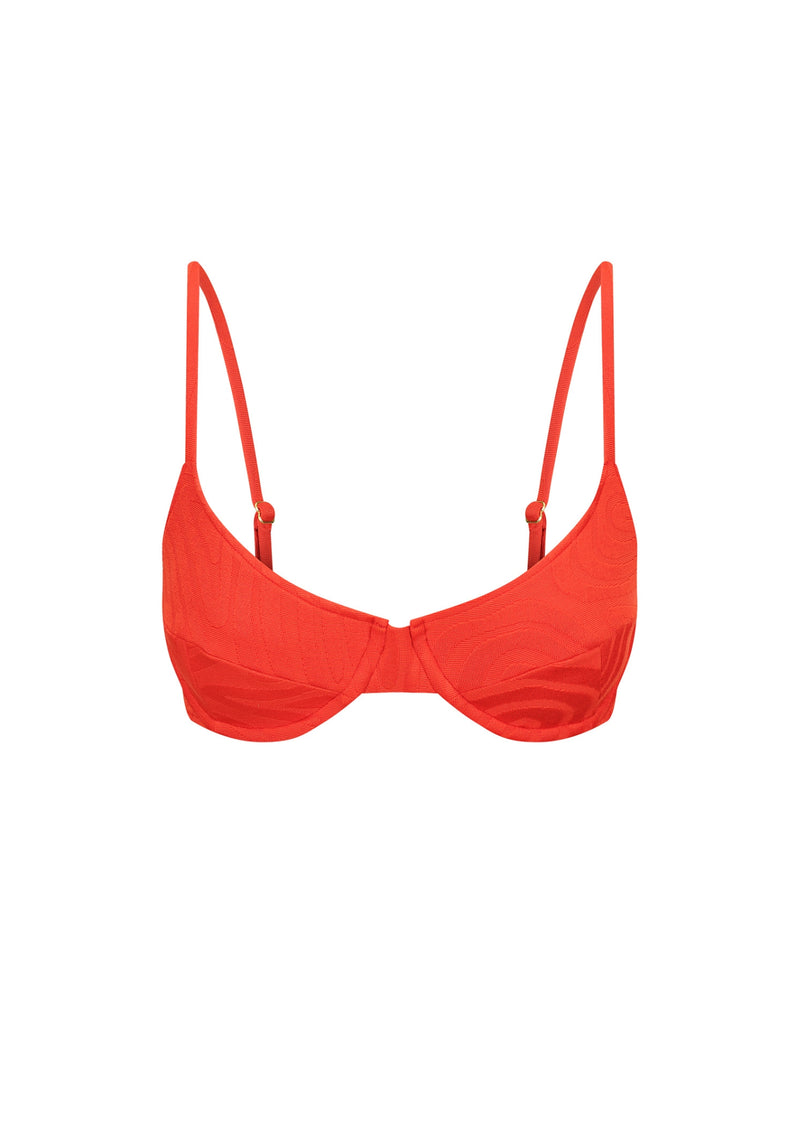 Mahlia Underwire Top - Chilli