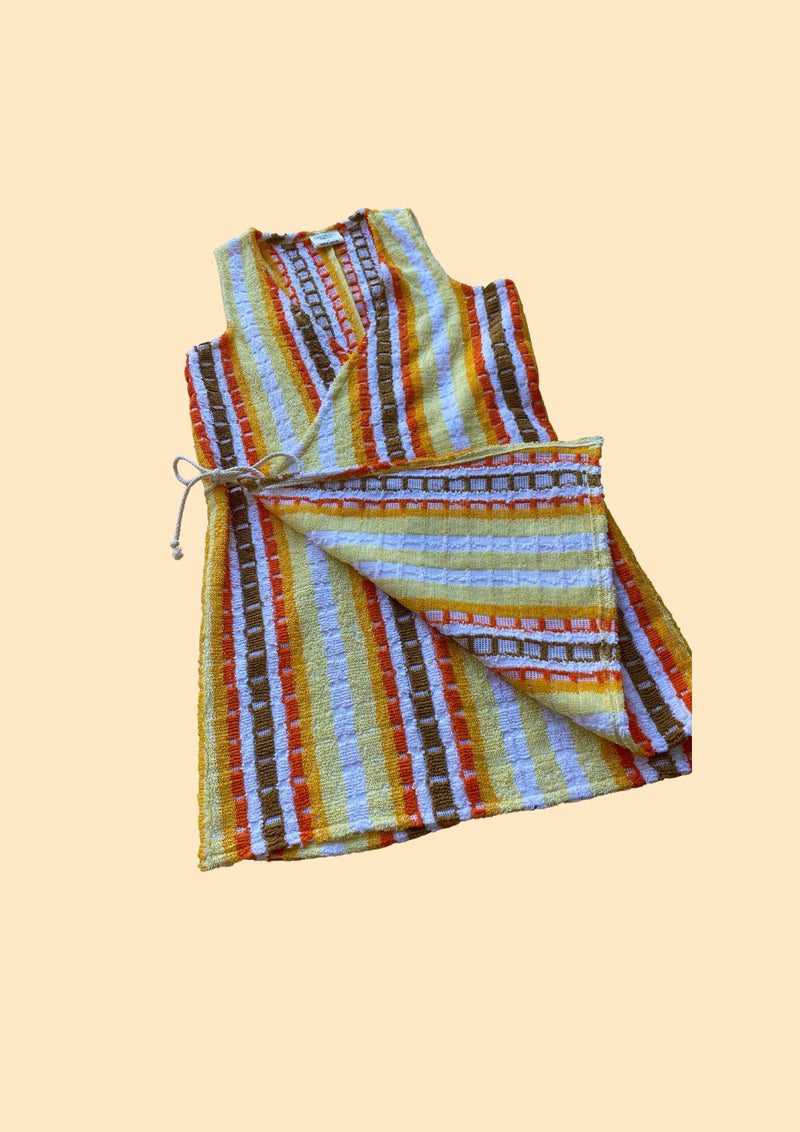 Towel Wrap Dress - Vintage Stripe