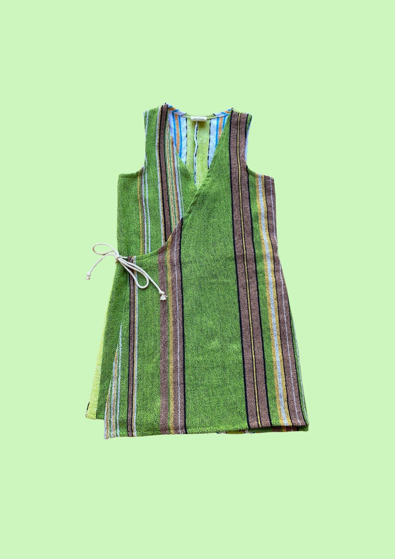 Towel Wrap Dress - 70s Stripe