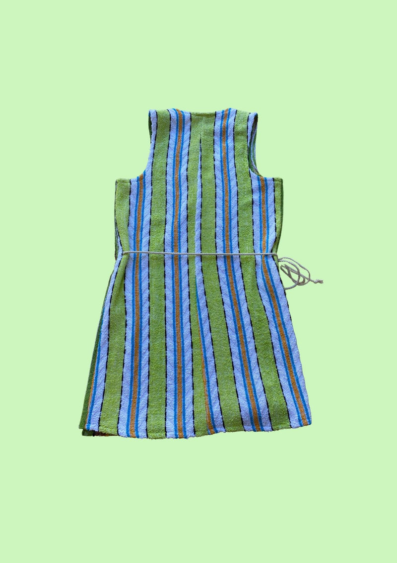 Towel Wrap Dress - 70s Stripe