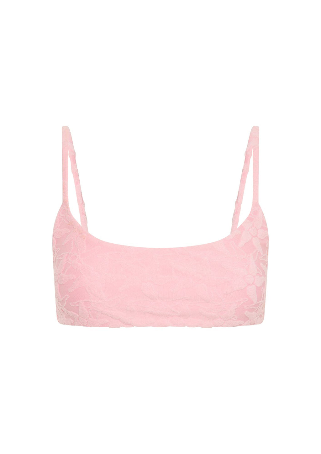 Alice Scoop Neck Top - Pink Terry