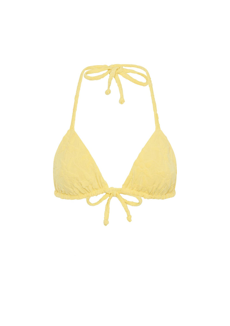 Libby Triangle Top - Lemon Terry