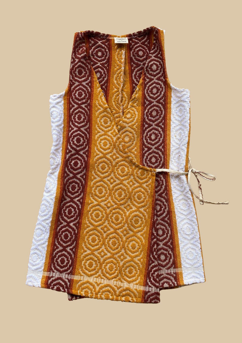Towel Wrap Dress - 70s Stripe